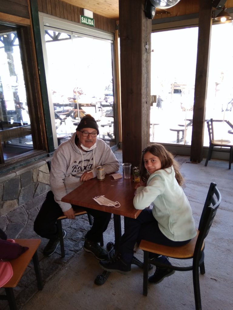 Con mi hija Selene en Sierra Nevada