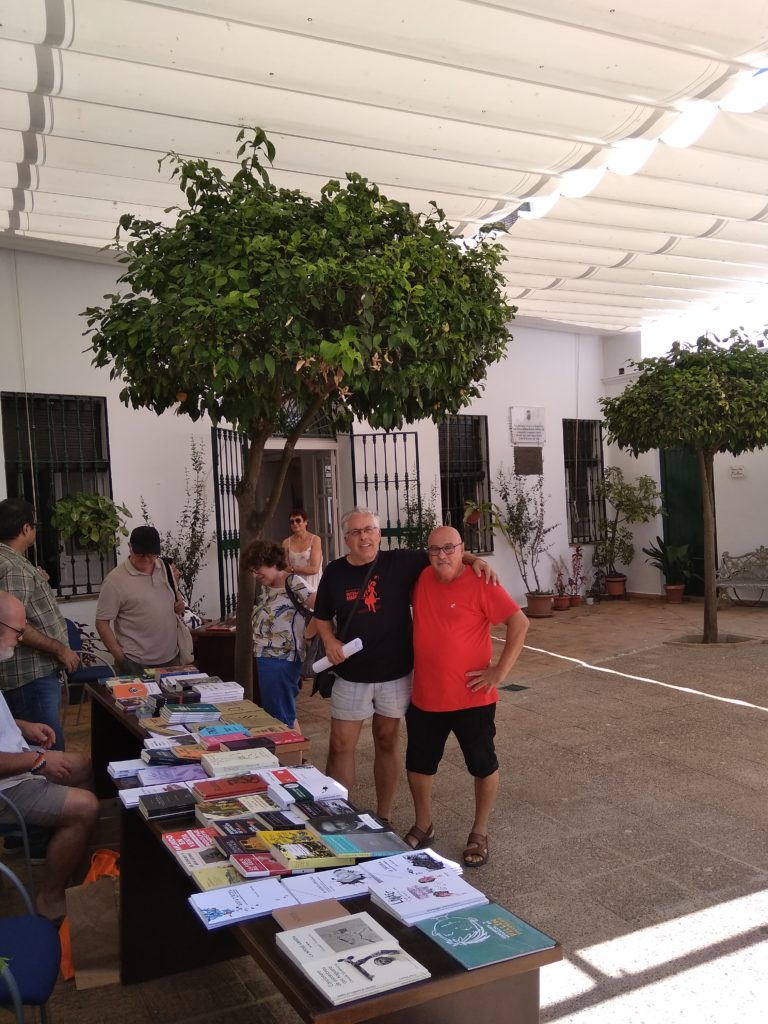 Con Antonio Orihuela en la casa natal de Juan Ramón Jiménez